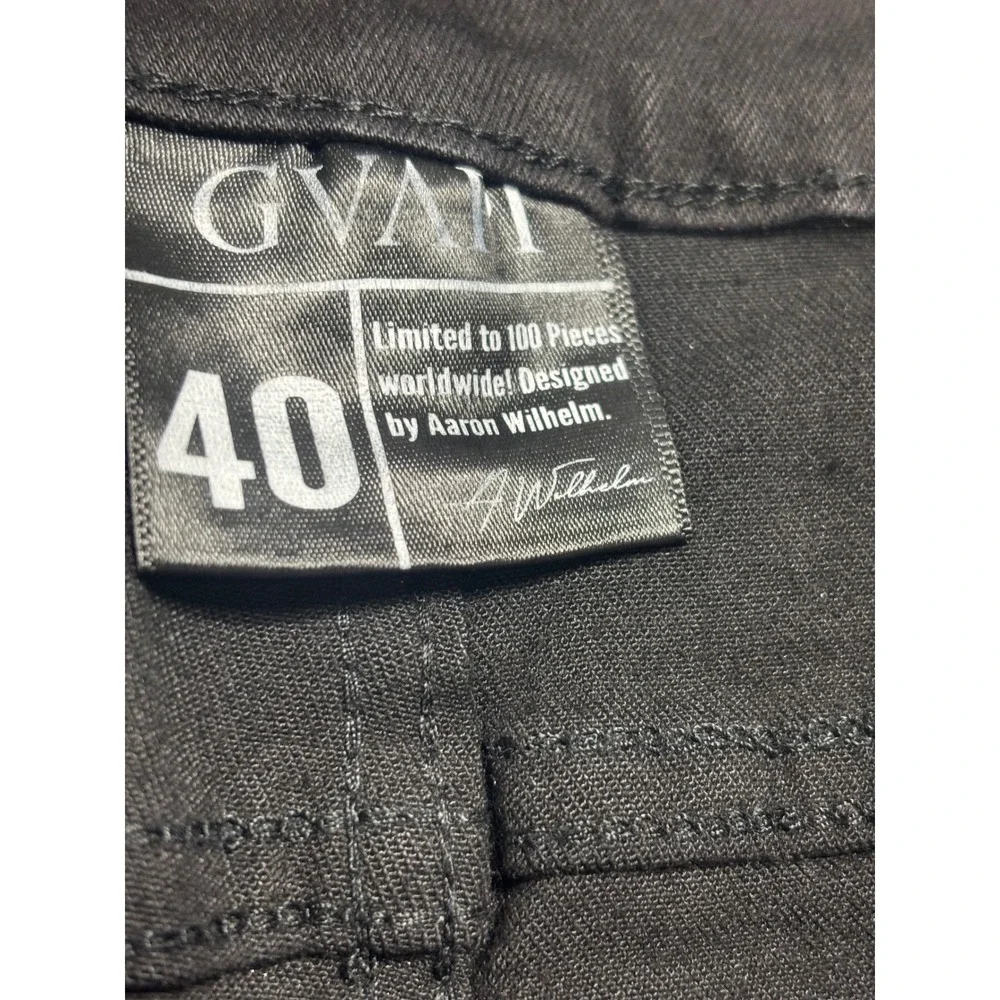 Guapi NEW Men's Rhinestone Flame Jeans Black Distressed Denim Slim‎ Fit Size 40